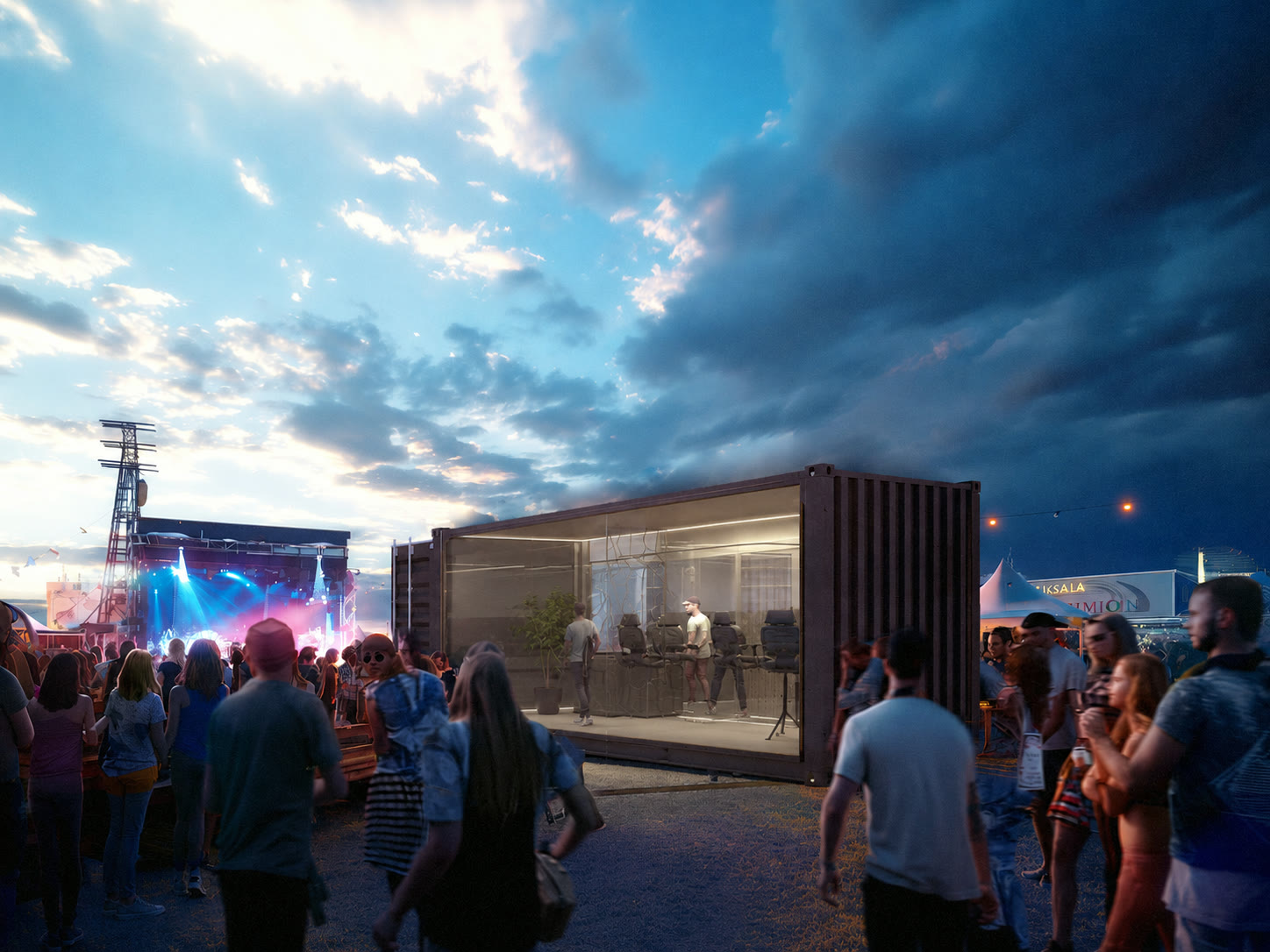 TATTOO BOX — container HIVE en festival